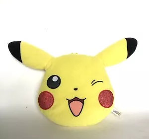 Pokemon Pikachu Winking Head Shaped Pillow Plush 2018 Toy Factory - Picture 1 of 7