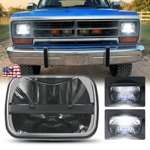 130W DOT 5x7" 7x6" LED Headlight Hi/Lo Beam For Dodge D150 D250 D350 W150 Pickup - Picture 1 of 12