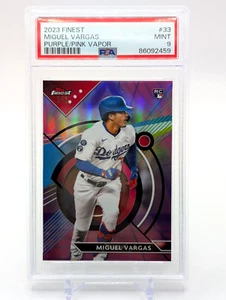 Miguel Vargas 2023 Topps Finest PURPLE PINK VAPOR #'D /3 SSP PSA 9 MINT Rookie - Picture 1 of 7