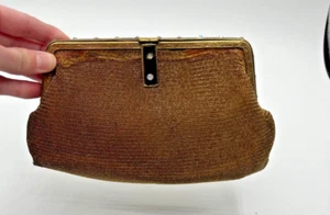 Vintage Art Deco Chain Purse Clutch Bag, lined, made in US Zone Germany! - Picture 1 of 11