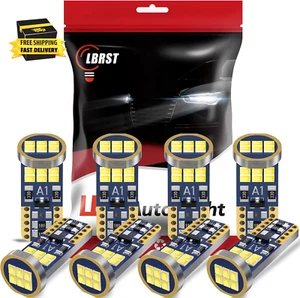 8-Pack 194 LED Bulb, Error Free T10 LED Bulb, White 6000K Super Bright 168 LED B - Picture 1 of 7