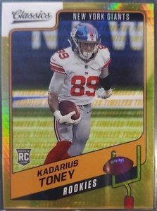 2021 Panini Classics Kadarius Toney Optichrome / Hyper Gold Rookie (RC) Giants  - Picture 1 of 3