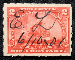 US Stamps Revenue #R164 - 1898 2c US Int. Rev. -Battleship, Documentary GRL26 - Picture 1 of 1