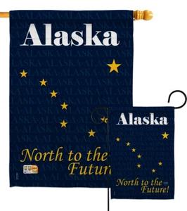 Bandera Jardín Alaska Estados Regionales Pequeña Decorativa Regalo Patio Casa Banner - Imagen 1 de 13