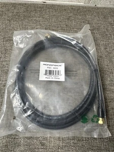 Monoprice 6ft RG6 (18AWG) 75Ohm Quad Shield CL2 Coaxial Cable - Black - Picture 1 of 2