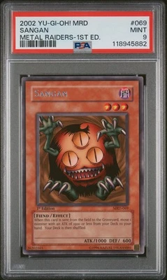2002 YU-GI-OH! MRD-METAL RAIDERS 1ST ED #069 SANGAN PSA 9 - Image 1 of 2