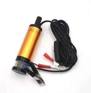 Mini pompe à tambour transfert eau carburant diesel submersible 12V - Photo 1/7