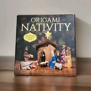 Origami Nativity Set with Keepsake Storage Box - Picture 1 of 10