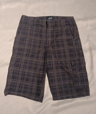 Bermudas de carga informales de algodón a cuadros marrón talla 30 VANS para hombre Foto 1 de 4