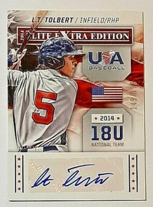 2014 Panini Elite Extra Edition USA Baseball Sigs #1 LT Tolbert Rc Auto #145/199 - Picture 1 of 3