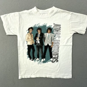 Jonas Brothers Shirt Youth Medium White Concert 2008 Tour Tee - Picture 1 of 10