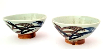 Juego de 2 cuencos de té verde de cerámica japonesa Chawan ceremonia del té Matcha Foto 1 de 4