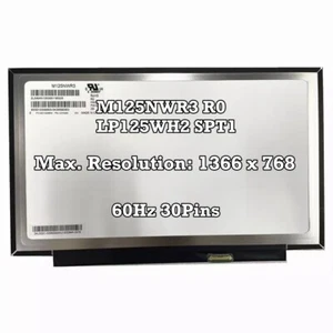 Pantalla LCD para portátil M125NWR3 R0 LP125WH2 SPT1 12.5" HD 1366×768 eDP 30Pines 60Hz - Imagen 1 de 2
