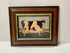 Warren Kimble Primitive Vintage Cow Print Frame Picture Wall Folk Art 9x11