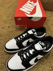 Size 11.5 - Nike Dunk Low Black White W - Picture 1 of 3