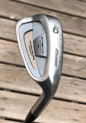 RH Mizuno T Zoid Single 9 Iron Titanium Insert Turbo Gold Graphite All Original - Image 1 of 4