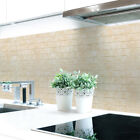 Tylna ściana kuchni ceglana ściana beżowa premium twarde PVC 0,4 mm samoprzylepna