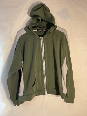 Rouge Jacket Womens size 2X Olive Green Full zip Hooded Pockets - Image 1 of 4