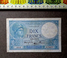 (FR), Billet de 10 Francs, (TB),  , Année : 1940 .
