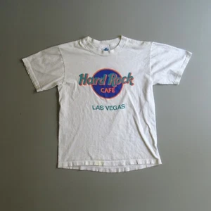 Vintage 90s Las Vegas Nevada Hard Rock T Shirt Cotton USA Single Stitch S - Picture 1 of 4