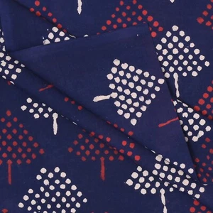 2.5 Yards Fabric Indian Hand Block Print Pure Cotton Fabric Sewing Fabric - Picture 1 of 7