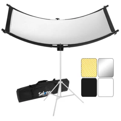 Selens Clamshell Portrait Curved Light Reflector 4 in 1 Diffuser Photography - Image 1 of 4