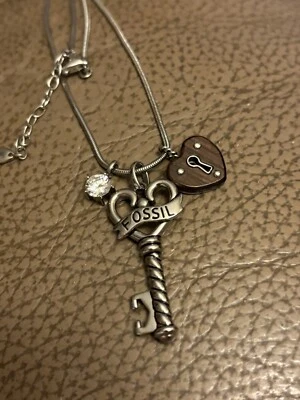 Collane Catene Collana Catena Acciaio Zirconi   Cuore Coda Di Topo Regolabile - Immagine 1 di 4