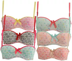 Zest Ladies Printed Padded Underwired T-Shirt Bra A Cup - Picture 1 of 66
