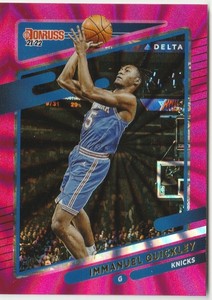 Immanuel Quickley 2021-22 Donruss Basketball NBA Pink Holo Laser Parallel Knicks