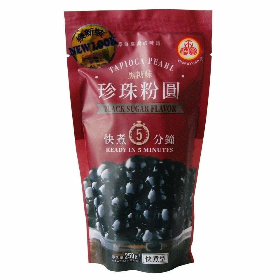 BOBA Negro Tapioca Perla Burbuja Té 8.8 OZ para Té con Leche, Té Tailandés, Café Helado TH Foto 1 de 1