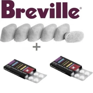 BREVILLE Espresso Accessories - 2 x 8 Cino Cleano Tablets & 1 x 6 Water Filters - Foto 1 di 1