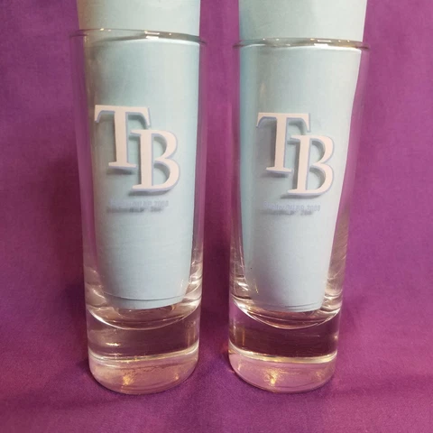 MLB Baseball Tampa Bay Rays 2 Shot Glass Tall Shooter Cover