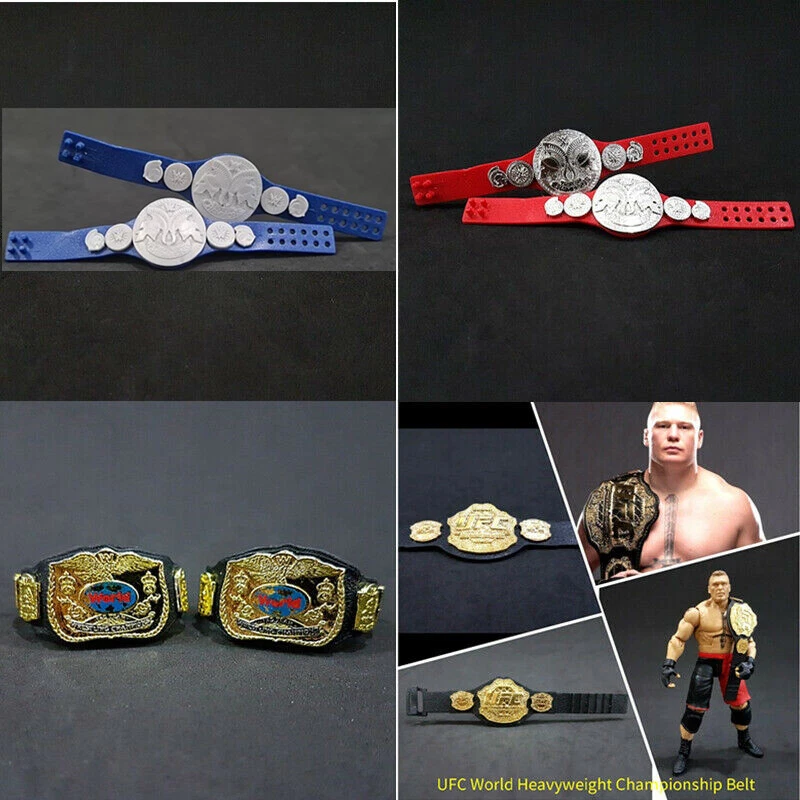 Mattel WWE WWF UFC Tag Team Championship Title Belt Elite Wrestling Toy Figure - Image 1 of 1