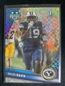 Miles Davis 2023 Bowman Chrome University Football X-Fractor RC #72