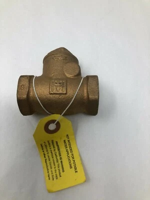 Milwaukee Valve Co. UP0967000034 3/4" Threaded Low Lead Brass Swing Check Valve - Image 1 of 4