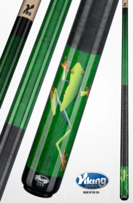 VIKING CUE VIKING FROG POOL CUE TIGER 13 MM TIP V PRO SHAFT NEW FREE SHIPPING FREE CASE