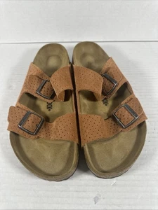 Birkenstock Arizona Dotted Suede Embossed NWOB Burnt Orange Clay Size M12/W13.5 - Picture 1 of 15
