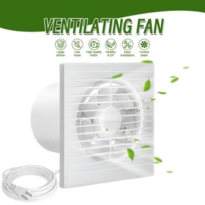 EXTRACTOR FAN VENTILATOR 4"/100mm SILENT POWERFUL BATHROOM TOILET KITCHEN WHITE. - Picture 1 of 20