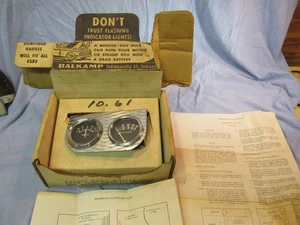 NOS VINTAGE NAPA BALKAMP 3-5838 AMMETER OIL PRESSURE GAUGES - Foto 1 di 4