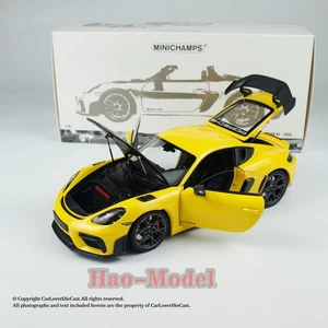 MINICHAMPS 1/18 PORSCHE 718 GT4 RS cayman Alloy Diecast Model Car Gifts Yellow - Picture 1 of 6