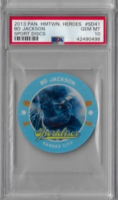 Panini Hometown Heroes Bo Jackson 2013 - discos deportivos PSA 10 Foto 1 de 2