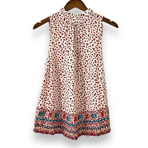 Savanna Jane Baumwoll Neckholder Tank Top Gr. S bestickt Boho Animal Print - Bild 1 von 7