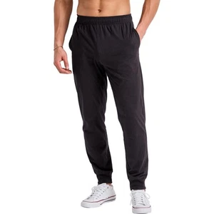 Mens 100% Cotton Jersey Joggers Sweatpants with Pockets,30" Inseam,2XLarge Black - Picture 1 of 6