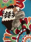 Urban Pipeline Faux Fur Earflap Trappers Adult Hat Cap Knit Snowflake One Size