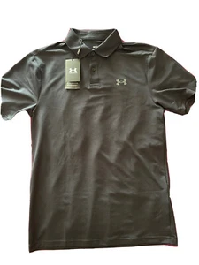 Under Armour Men's UA Performance Loose-Fit Golf Polo Team Shirt Small Black - Picture 1 of 1