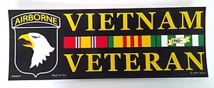 101st AIRBORNE VIETNAM VETERAN (9-3/4")US ARMY Military Bumper Sticker BM0060 EE - Picture 1 of 2
