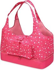 Badger Basket On-The-Go Doll Tote and Storage Purse for 18 inch Dolls- Pink/Star