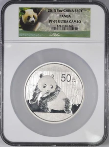2015 China Silver Panda 5-Ounce Proof S50Y - NGC PF69 Ultra Cameo -  - Picture 1 of 2