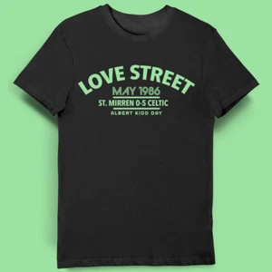 Celtic Love Street 1986 (Black To 5XL) Glasgow Irish Celtic Bhoys Albert Kidd - Picture 1 of 2