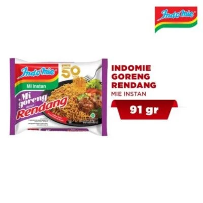 Instant Fried Indomie Noodle Rendang Beef Flavor Indonesian Food special spices - Image 1 of 2